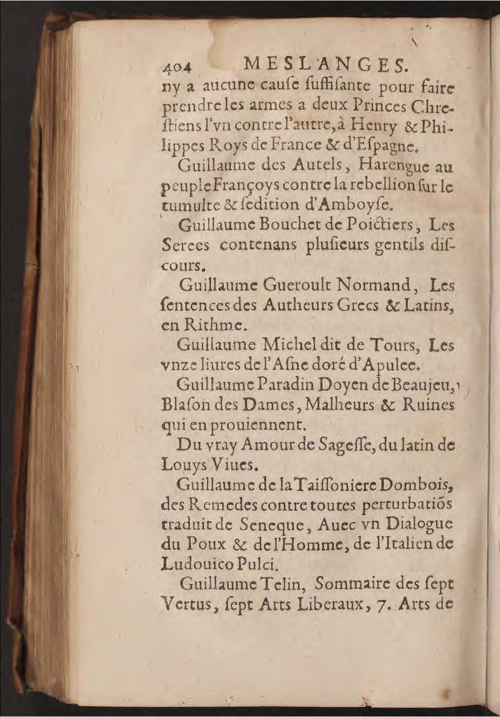 1602 - François Jacquin - Trésor des bons esprits français - BnF Arsenal