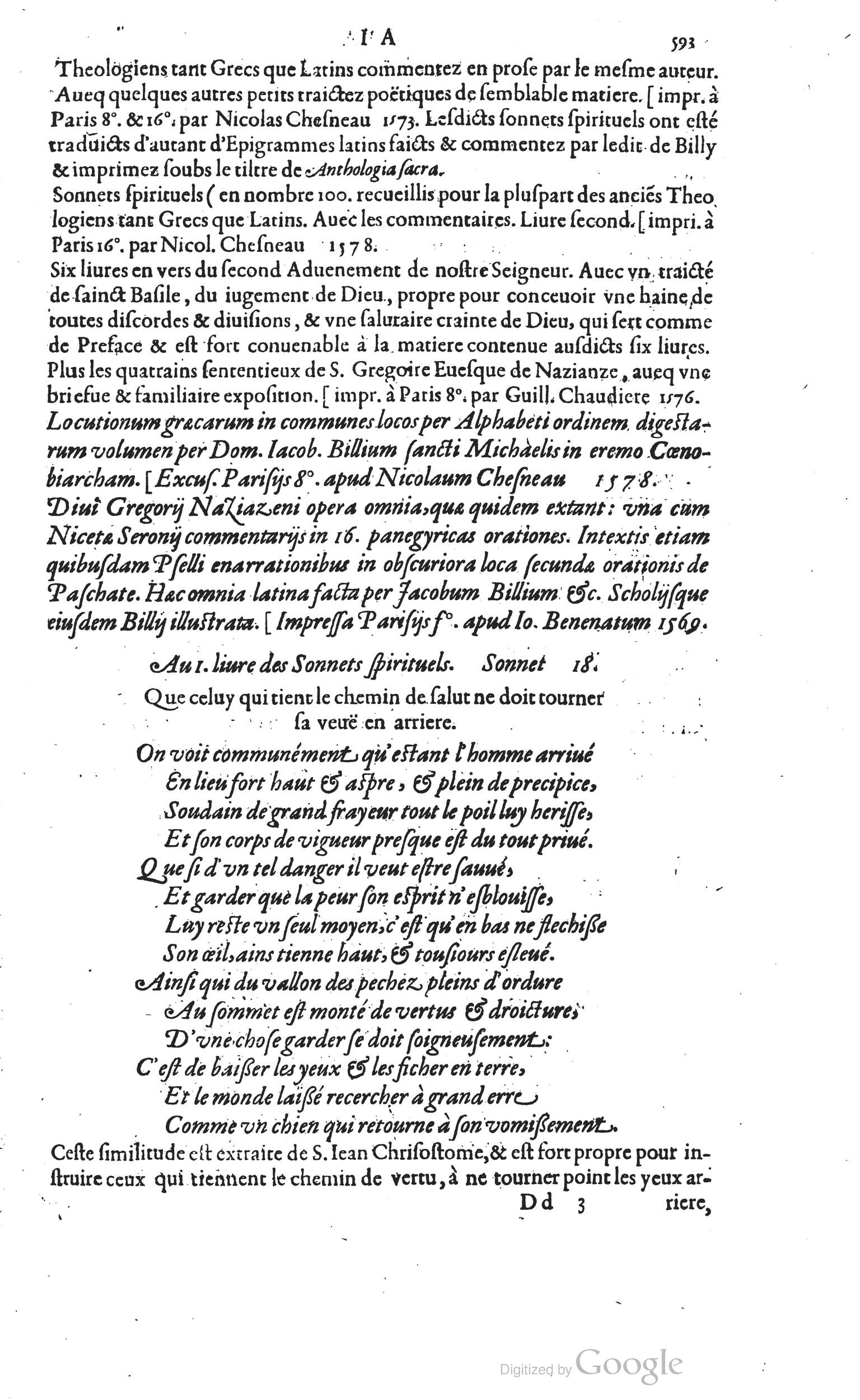 1585 - Barthélemy Honorat - Bibliothèques françaises - BSB Munich