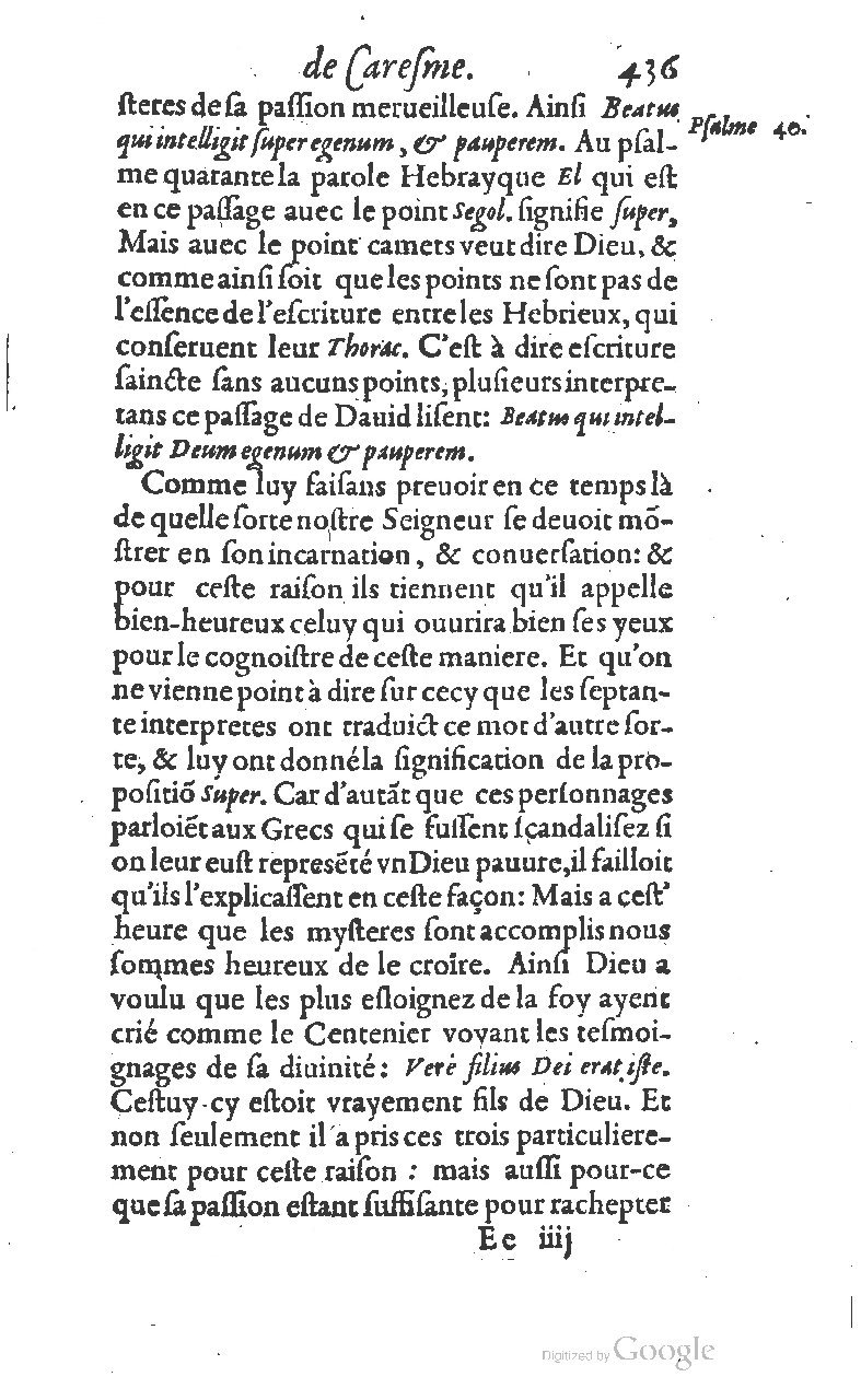 1607 - Nicolas Du Fossé - Trésor quadragésimal - T 01 - BM Lyon