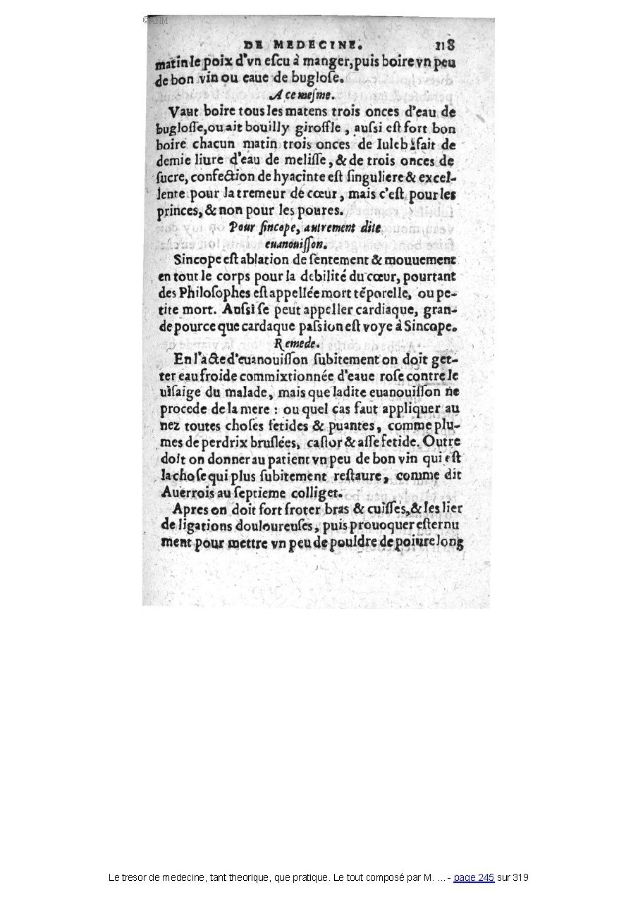 1560 - Pierre et Jan Moine - Trésor de médecine - Université Paris Cité