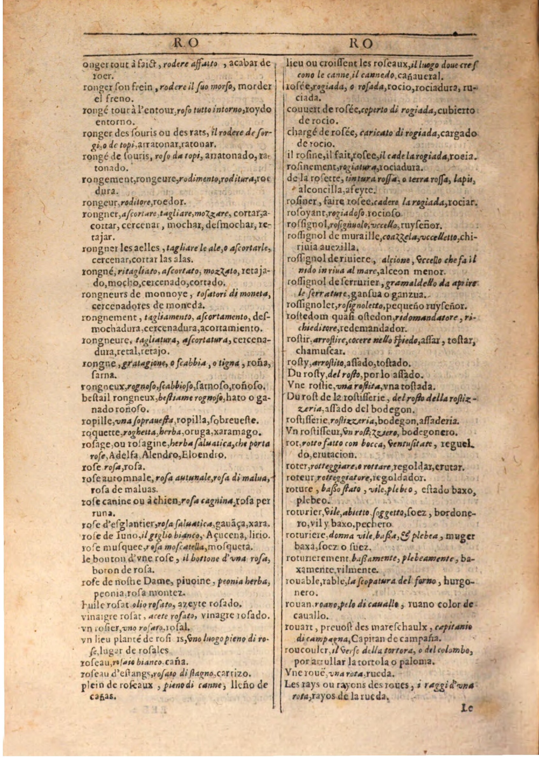 1609 - Philippe Albert et Alexandre Pernet - Trésor des trois langues française, italienne et espagnole (Seconde partie) - BSB Munich 1609 - Philippe Albert et Alexandre Pernet - Trésor des trois langues française, italienne et espagnole (Seconde partie) - BSB Munich
