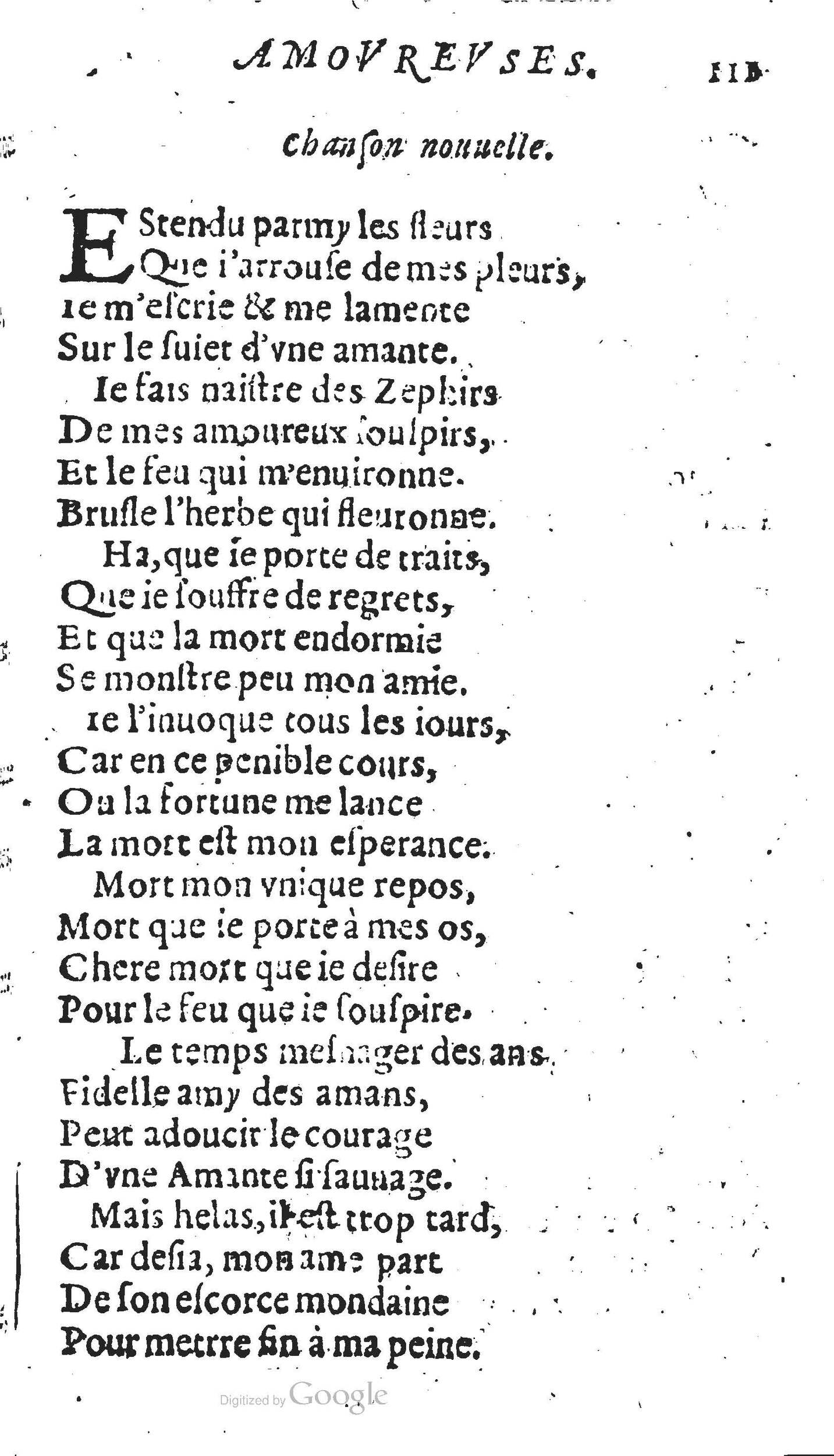 1606 - Théodore Reinsart - Trésor des chansons amoureuses recueillies des plus excellents airs de cour - Livre II - NK ČR Prague 1606 - Théodore Reinsart - Trésor des chansons amoureuses recueillies des plus excellents airs de cour - Livre II - NK ČR Prague