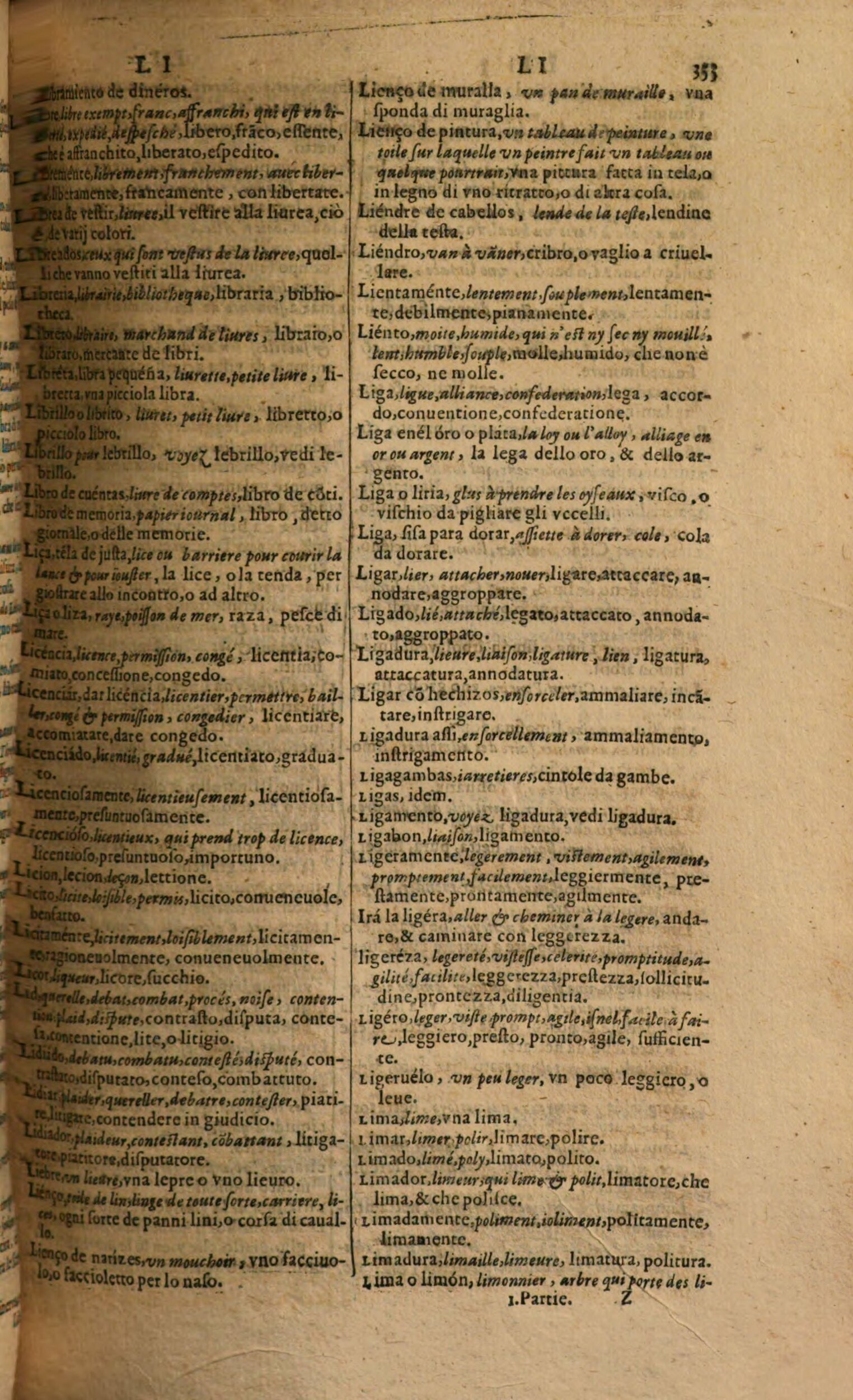 1617 - Samuel Crespin - Trésor des trois langues espagnole, française et italienne (Première partie) - Regensburg
