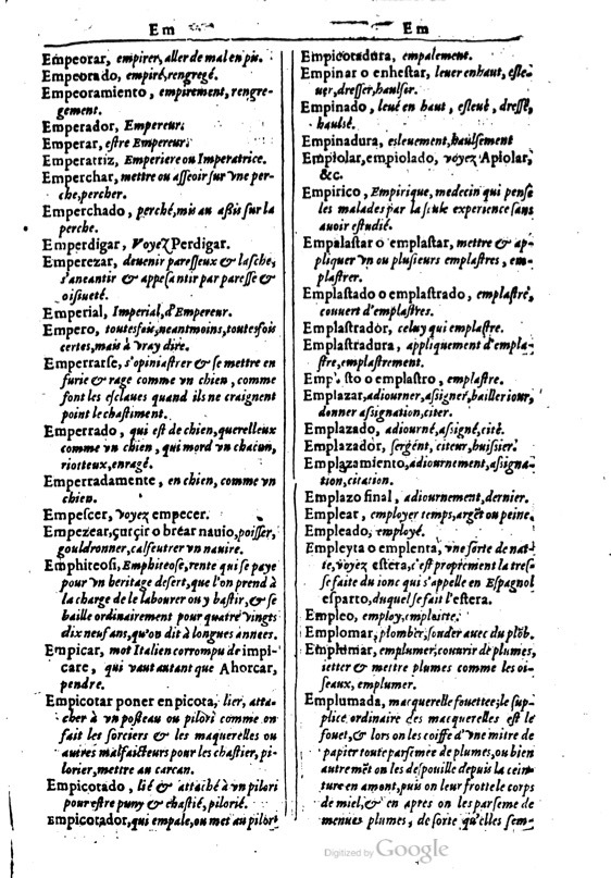 1616 - Veuve Marc Orry - Trésor des deux langues espagnole et française (Première et Seconde parties) - BM Lyon