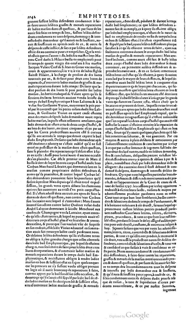 1629 - Veuve Nicolas Buon - Trésor du droit français (21754 T. 1) - BM Lyon