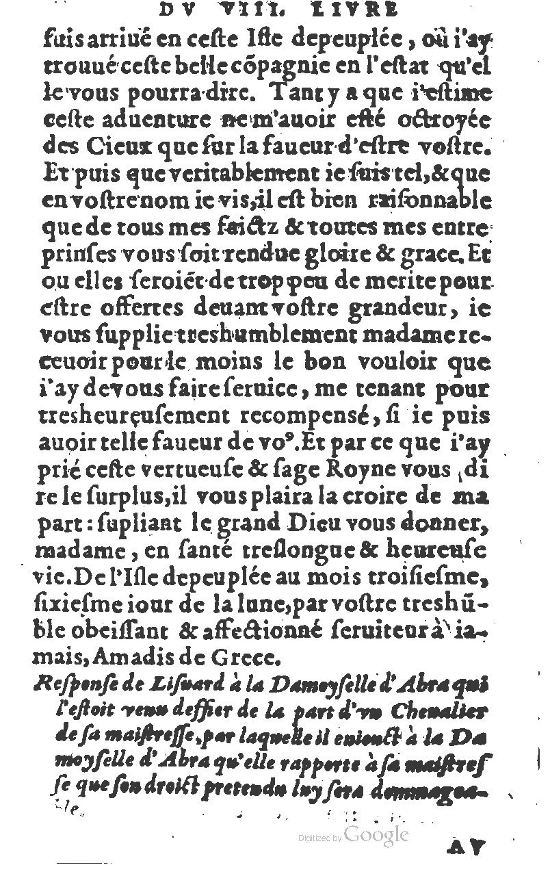 1582 - Jean Huguetan - Trésor des Amadis T. 1 - BM Lyon