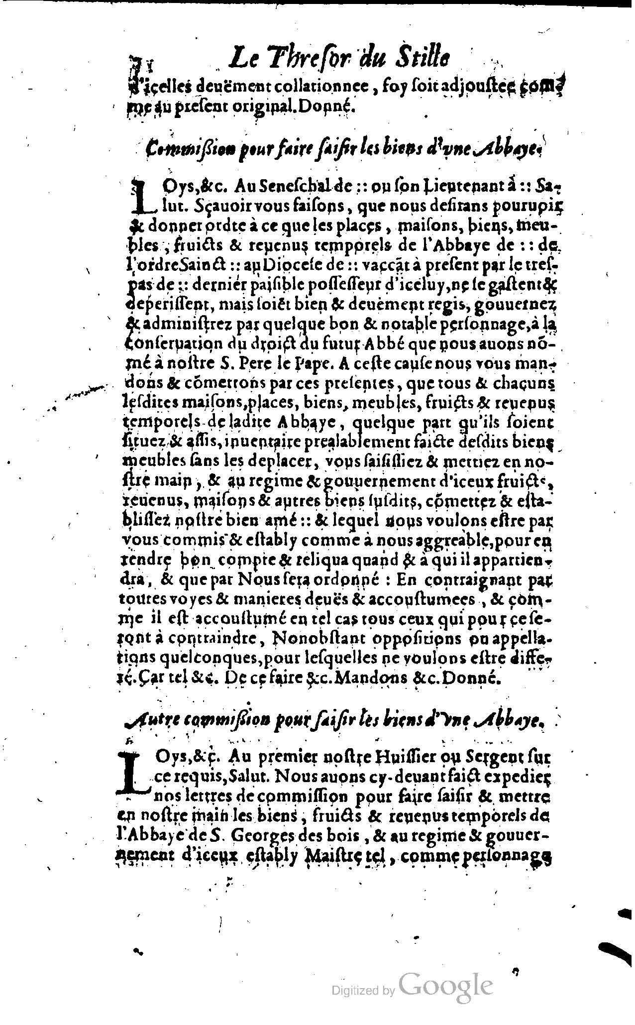1614 - Jean Richer - Trésor du nouveau style et protocole de la chancellerie de France - BSB Munich