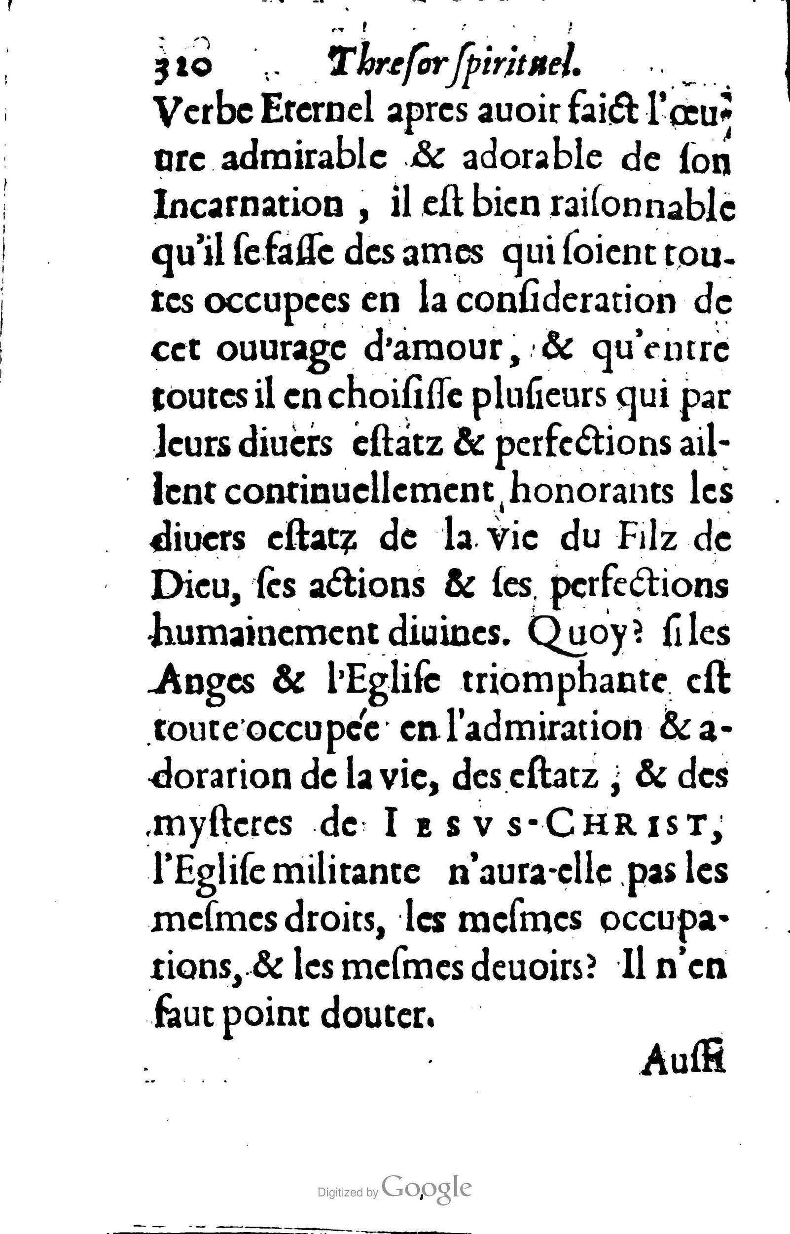 1633 - François Waudré - Trésor spirituel contenant les excellences du christianisme - BM Lyon