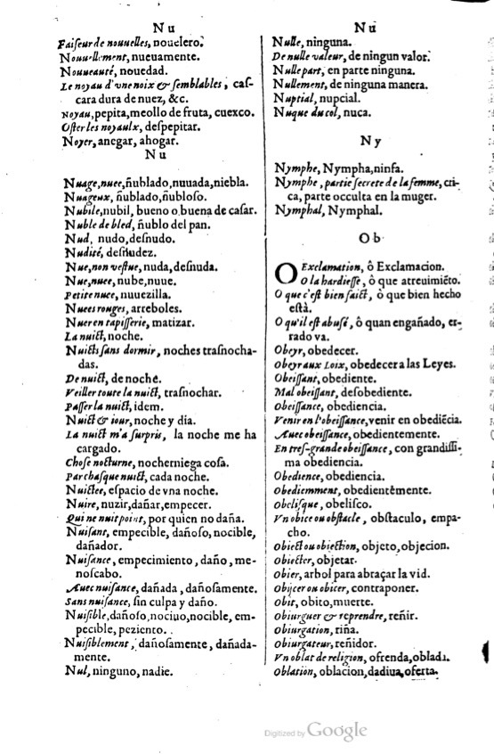 1621 - Adrian Tiffaine - Trésor des deux langues espagnole et française - BM Lyon
