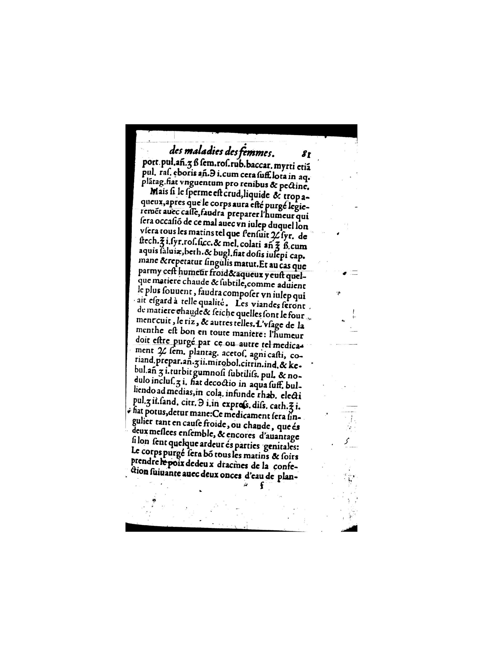 1587 - Jacques du Puis - Trésor des remèdes secrets pour les maladies des femmes - BnF