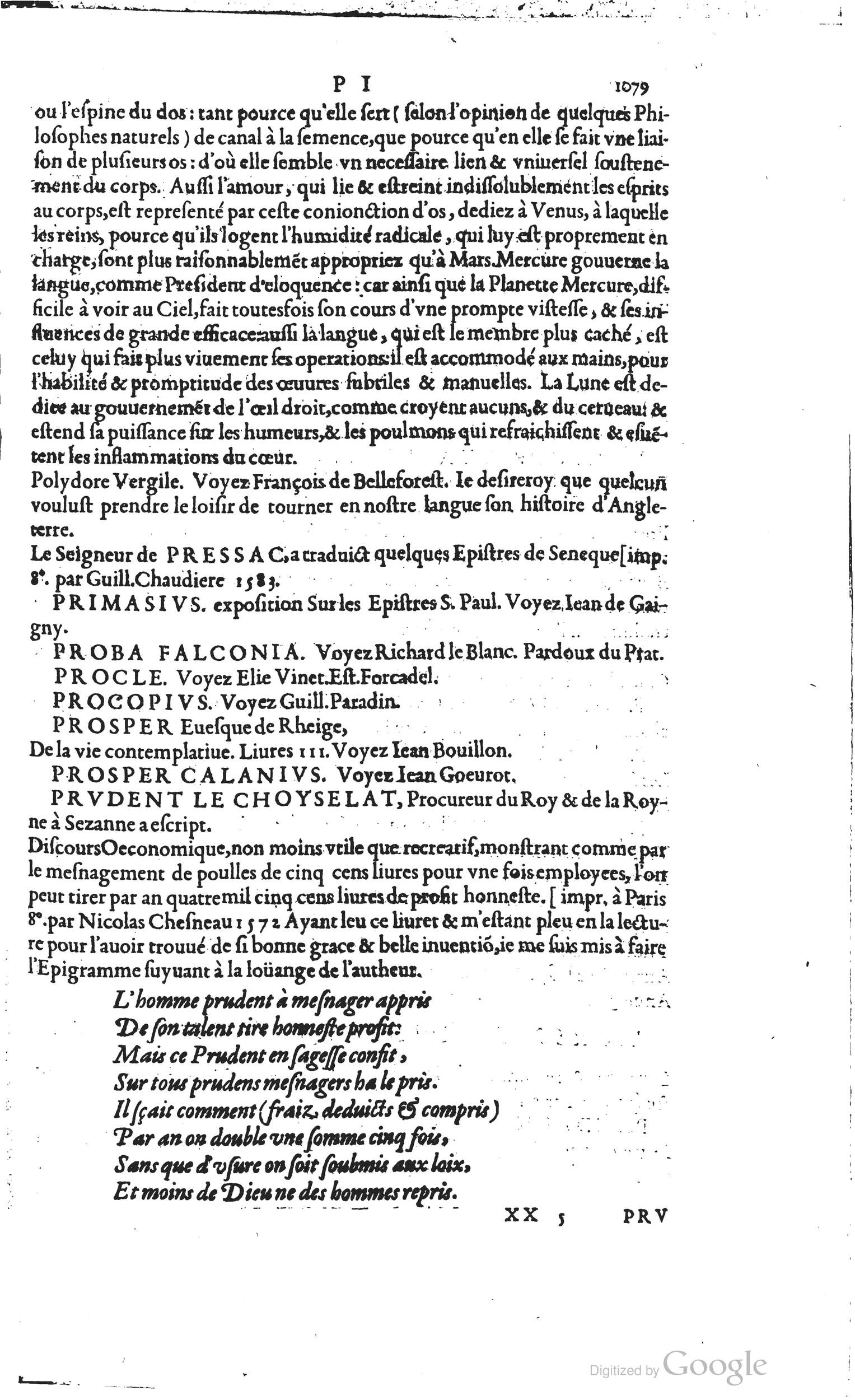 1585 - Barthélemy Honorat - Bibliothèques françaises - BSB Munich