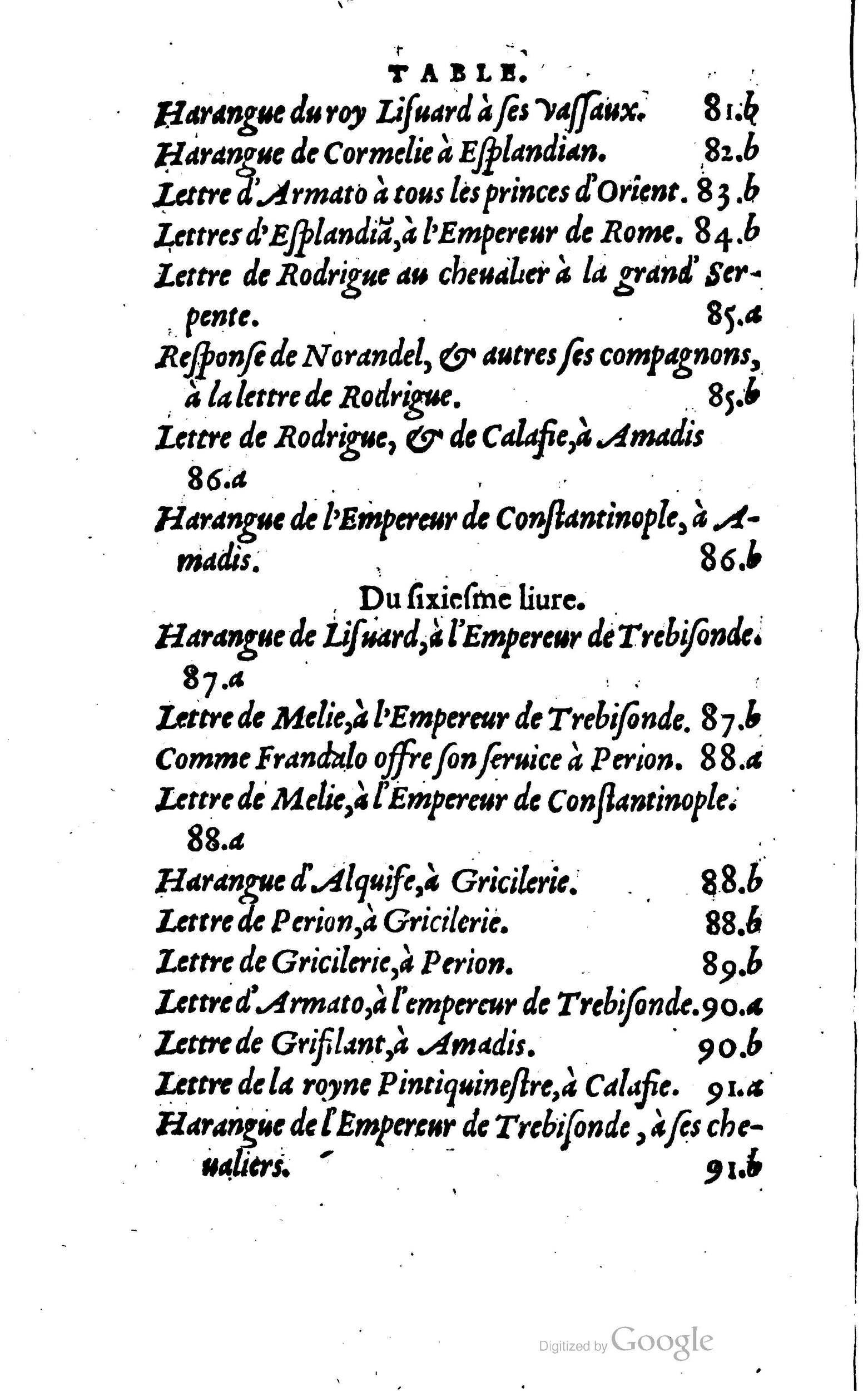 1560 - Vincent Sertenas et Gilles Robinot - Trésor des Amadis - British Library