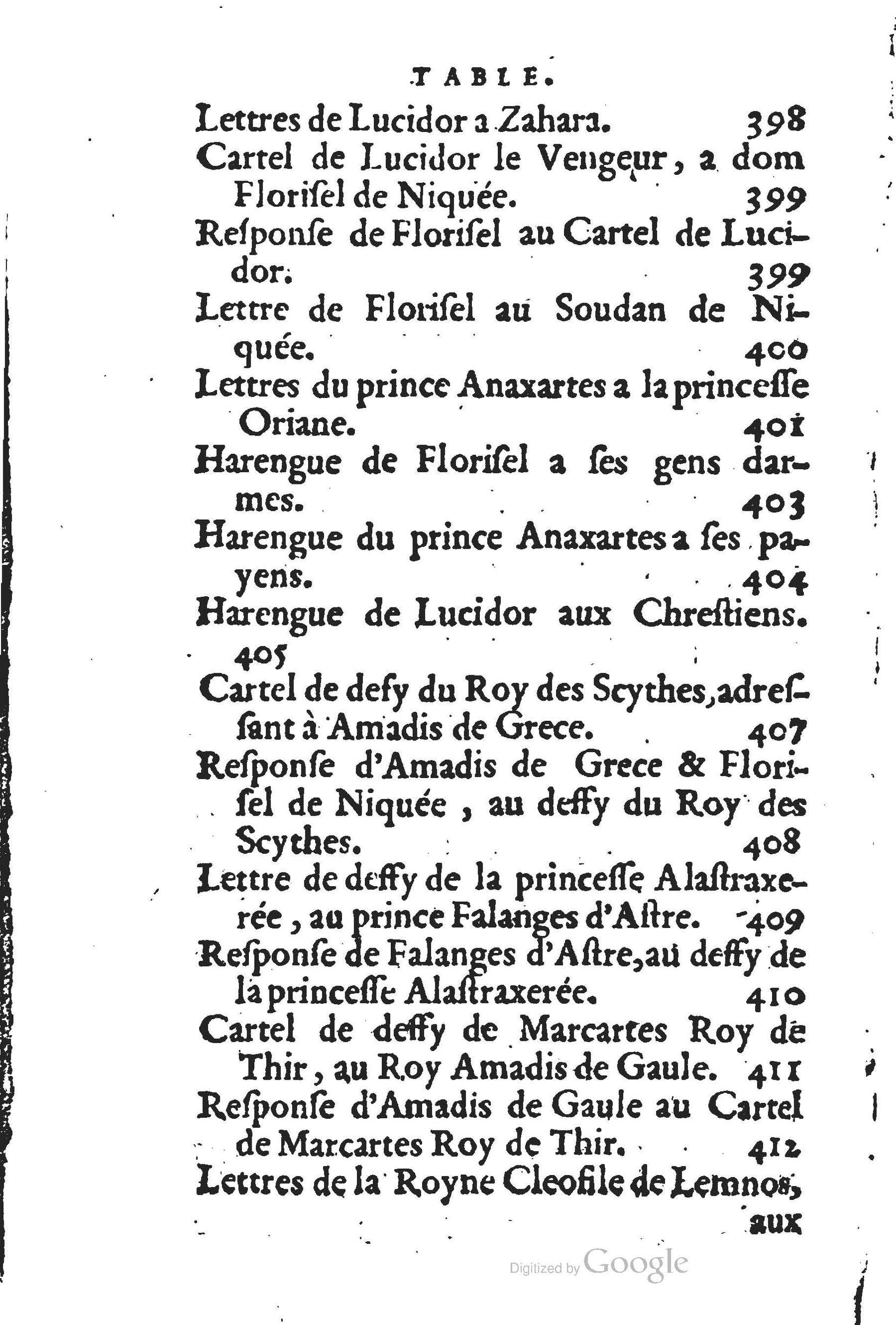 1560 - Jean d’Ogerolles et Gabriel Cotier Lyon - Trésor des Amadis - BSB Munich