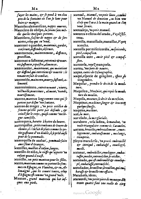 1616 - Veuve Marc Orry - Trésor des deux langues espagnole et française (Première et Seconde parties) - BM Lyon