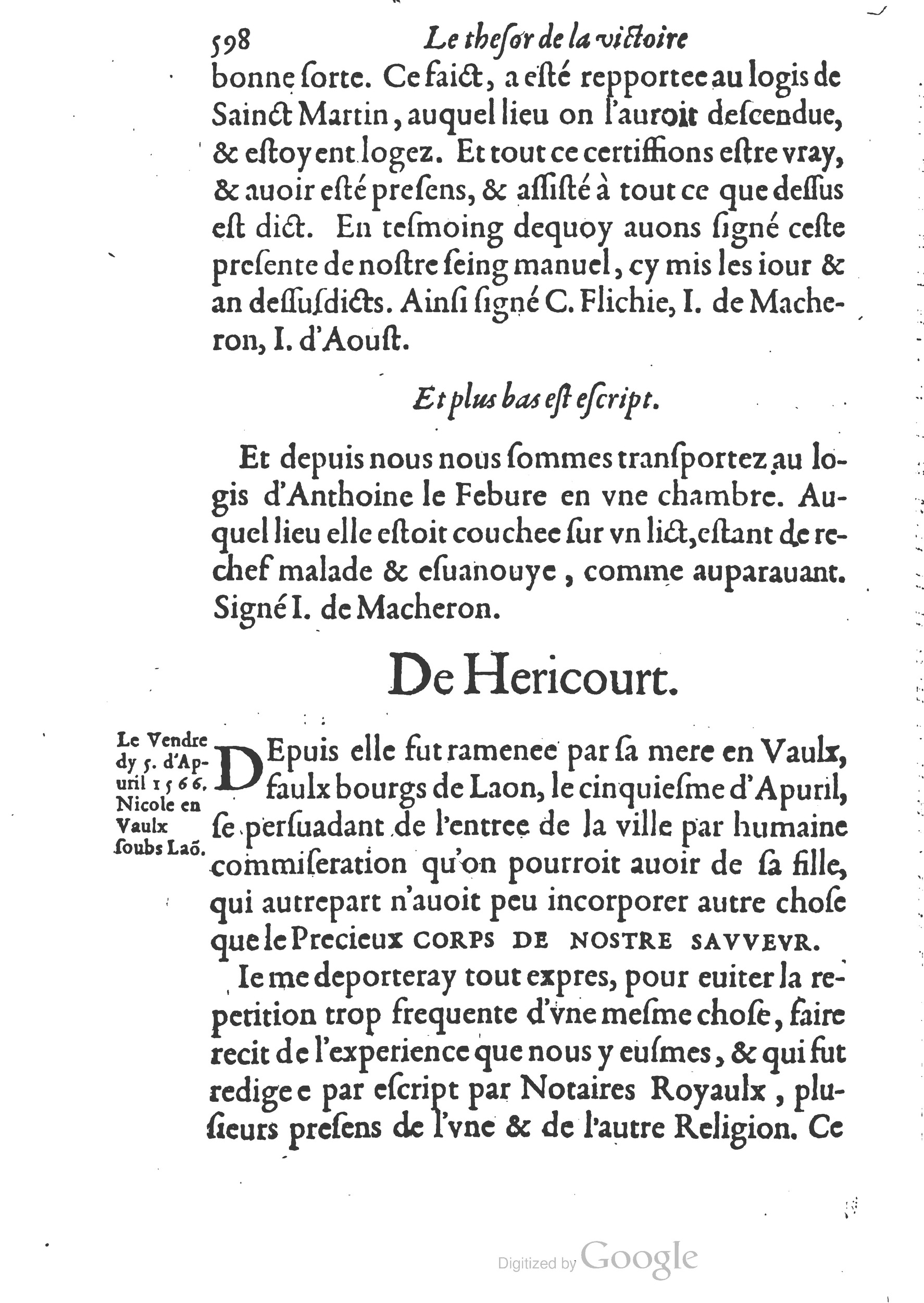 1578 - Nicolas Chesneau - Trésor et entière histoire de la triomphante victoire du corps de Dieu sur l’esprit malin - British Library 1578 - Nicolas Chesneau - Trésor et entière histoire de la triomphante victoire du corps de Dieu sur l’esprit malin - British Library