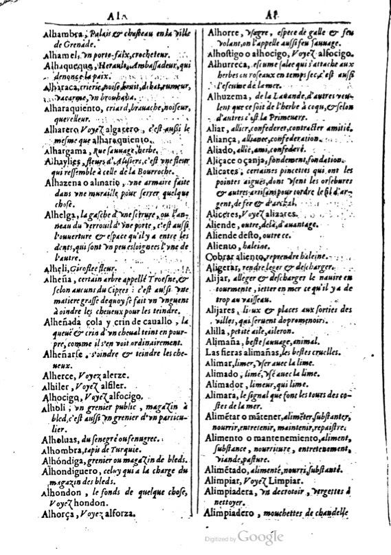 1616 - Veuve Marc Orry - Trésor des deux langues espagnole et française (Première et Seconde parties) - BM Lyon