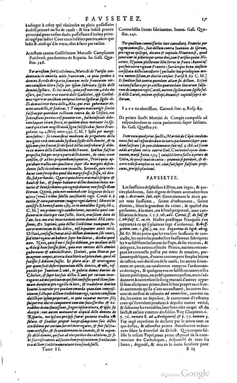 1629 - Veuve Nicolas Buon - Trésor du droit français (21754 T. 2) - BM Lyon