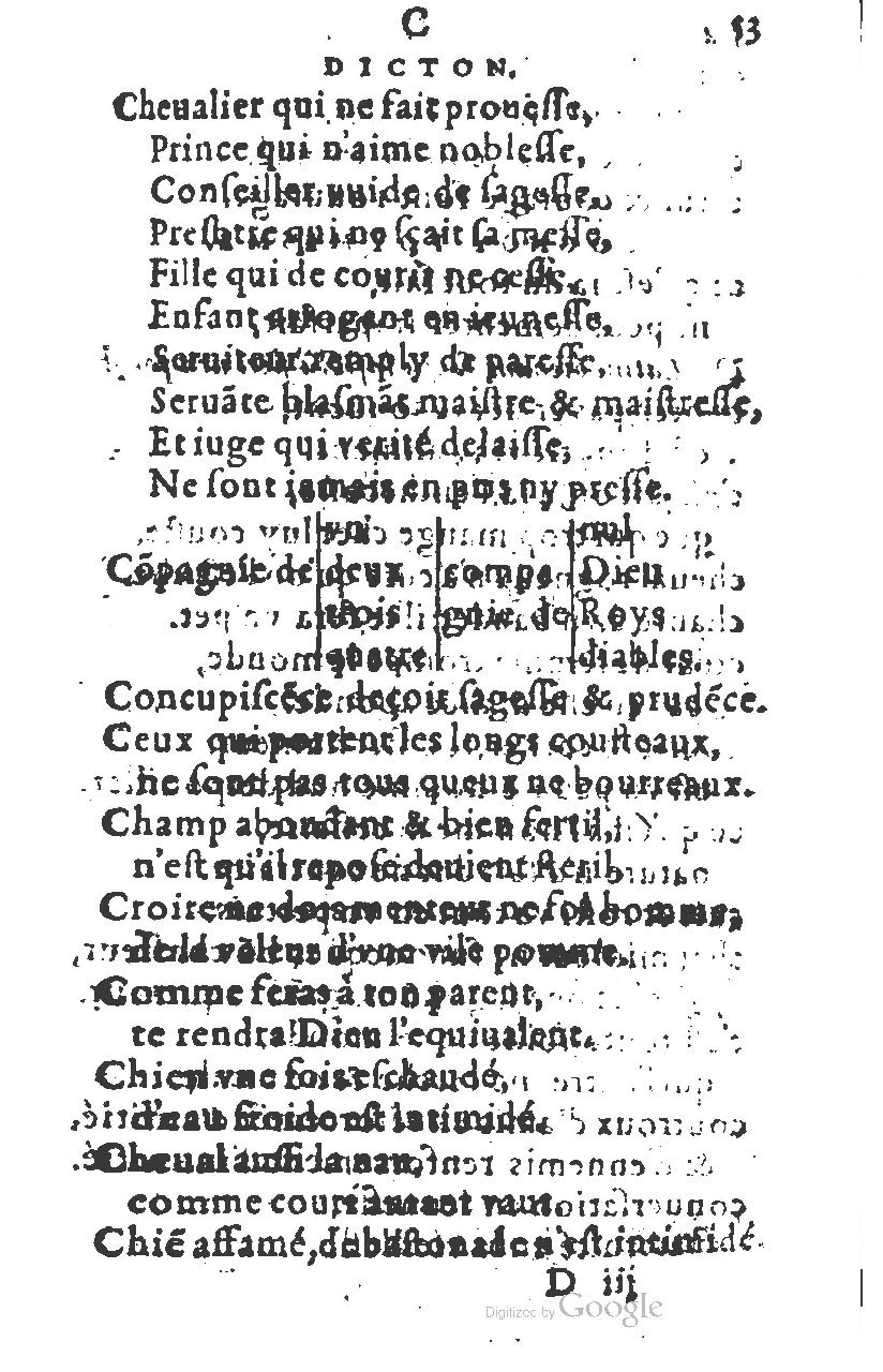 1581 - Nicolas Bonfons  - Trésor des sentences dorées - Princeton