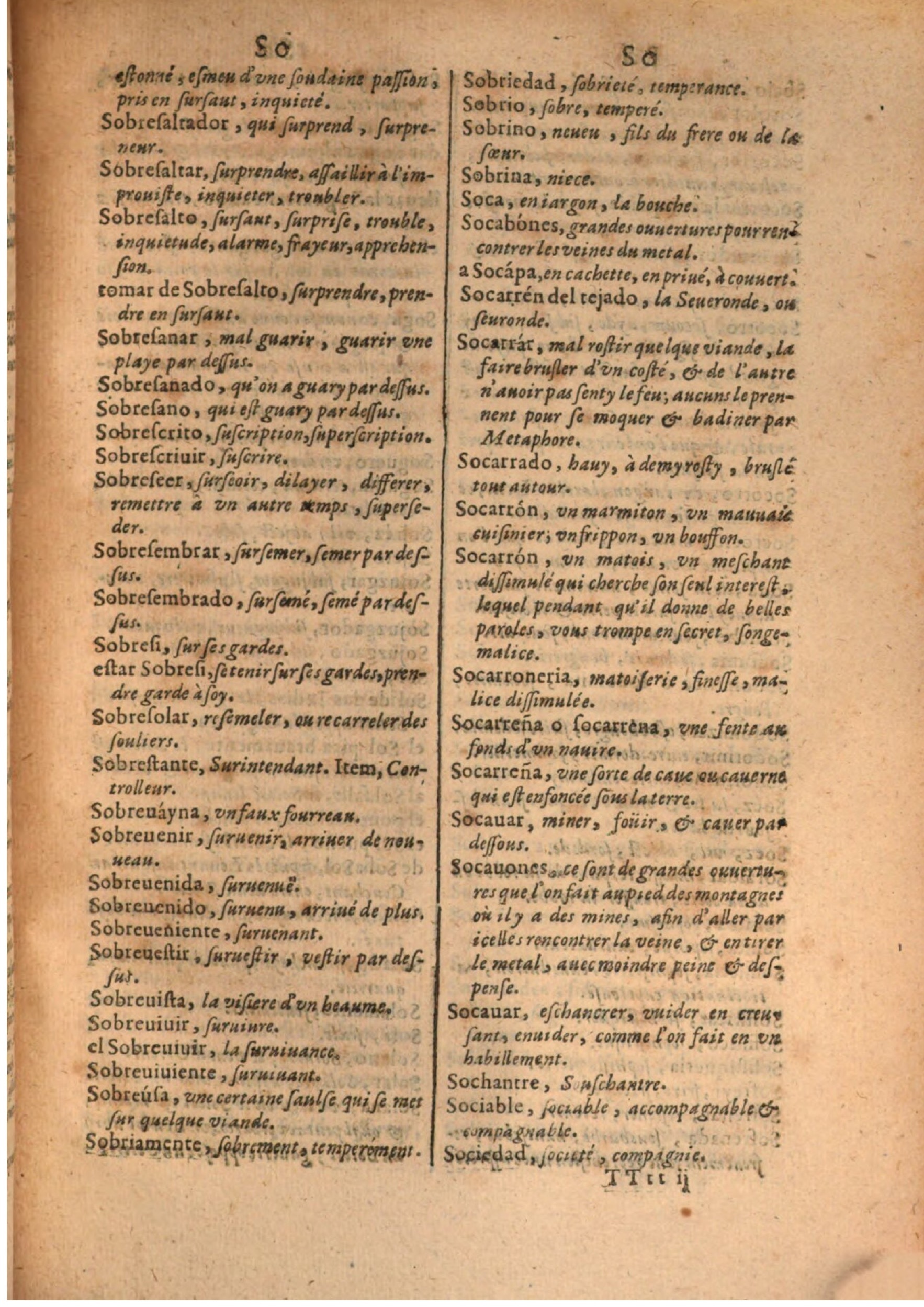 1645 - A. de Sommaville et A. Courbé - Trésor des deux langues espagnole et française - BSB Munich