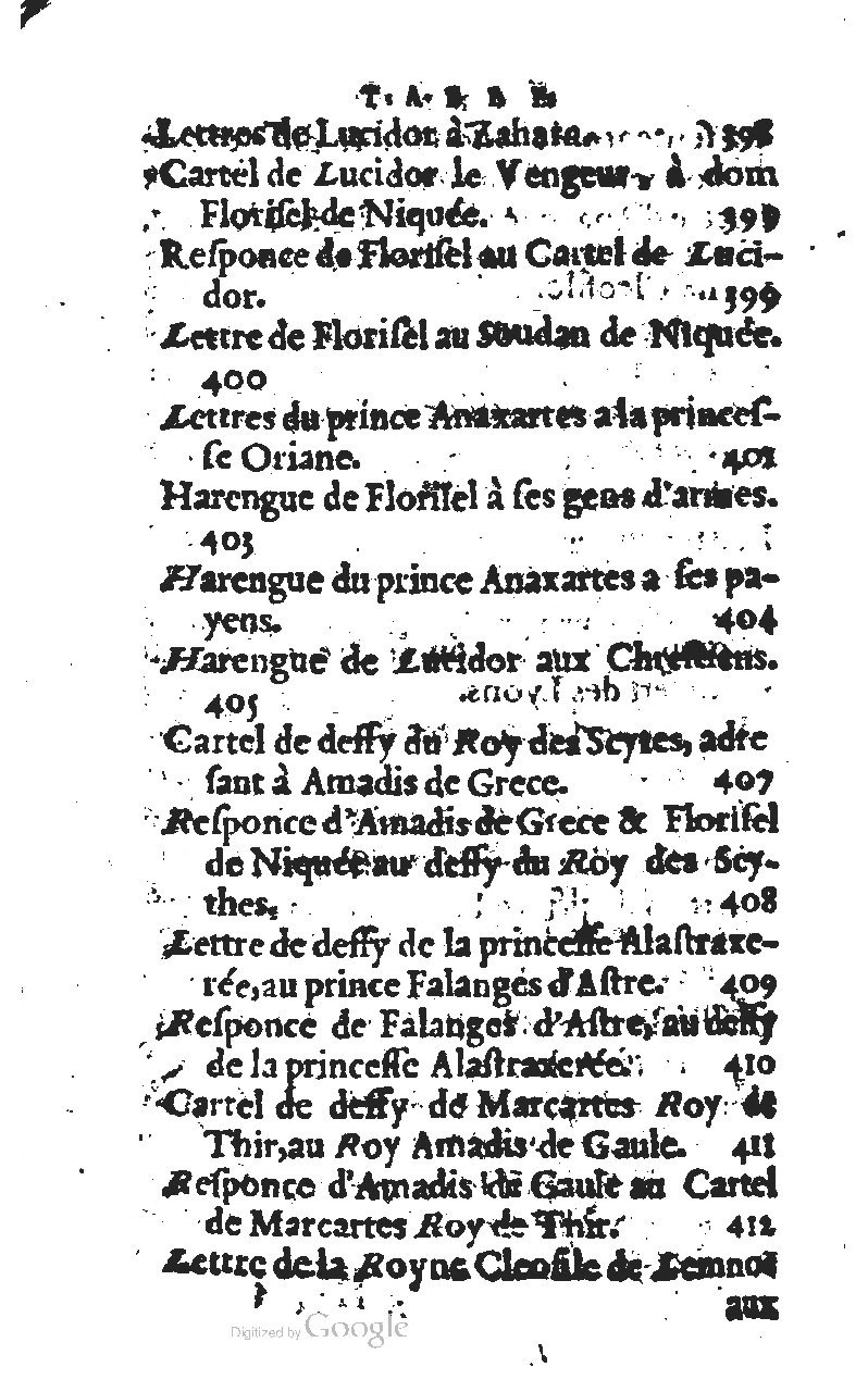 1567 - Jean Pygot - Trésor des Amadis - BM Lyon 1567 - Jean Pygot - Trésor des Amadis - BM Lyon