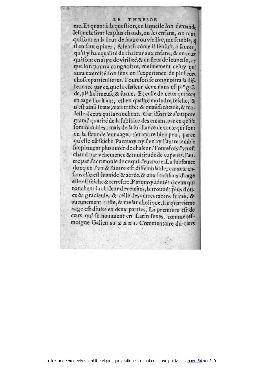 1560 - Pierre et Jan Moine - Trésor de médecine - Université Paris Cité