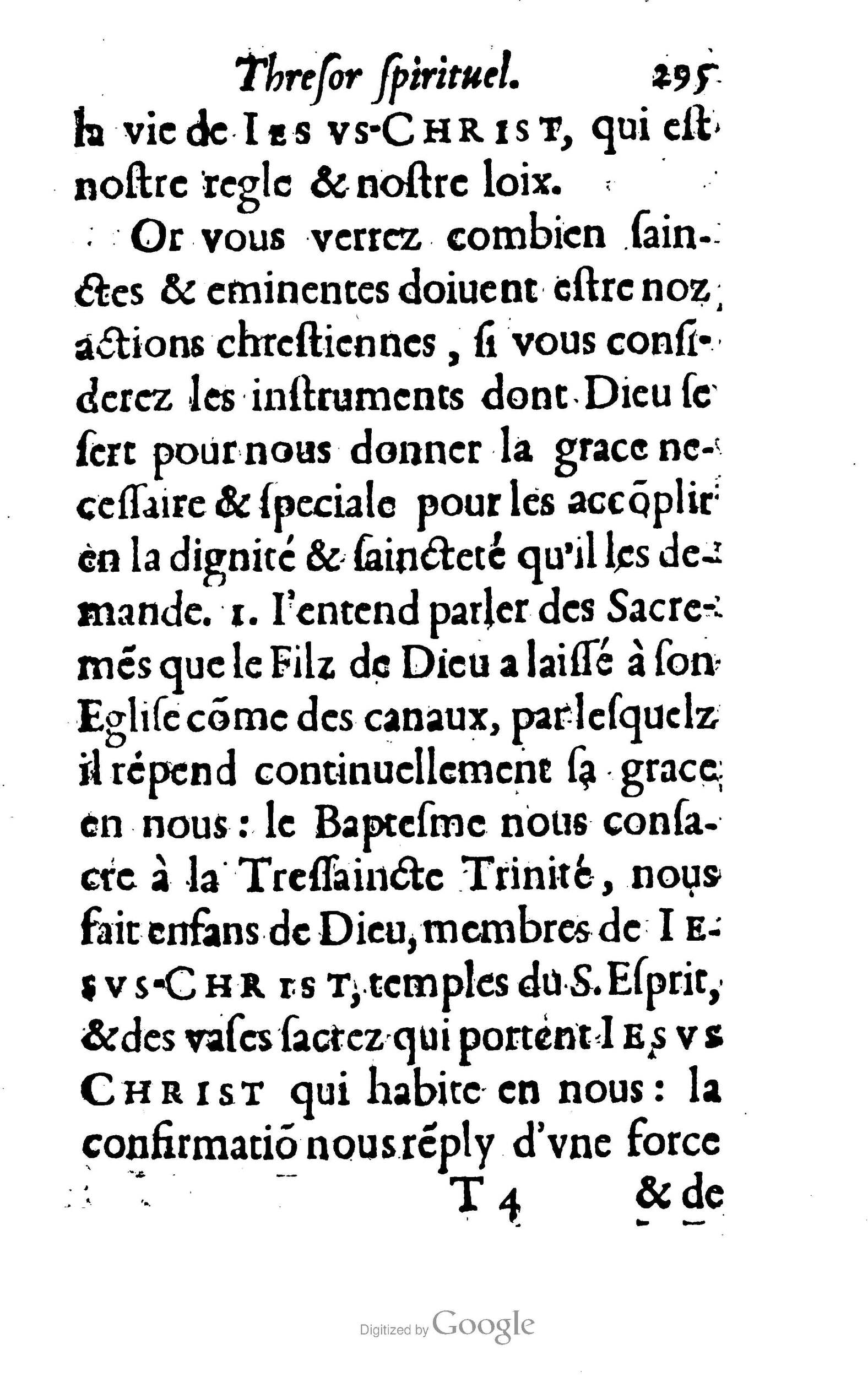 1633 - François Waudré - Trésor spirituel contenant les excellences du christianisme - BM Lyon