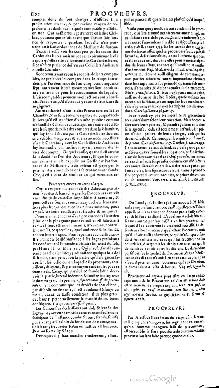 1629 - Veuve Nicolas Buon - Trésor du droit français (29620 T. 2) - BM Lyon