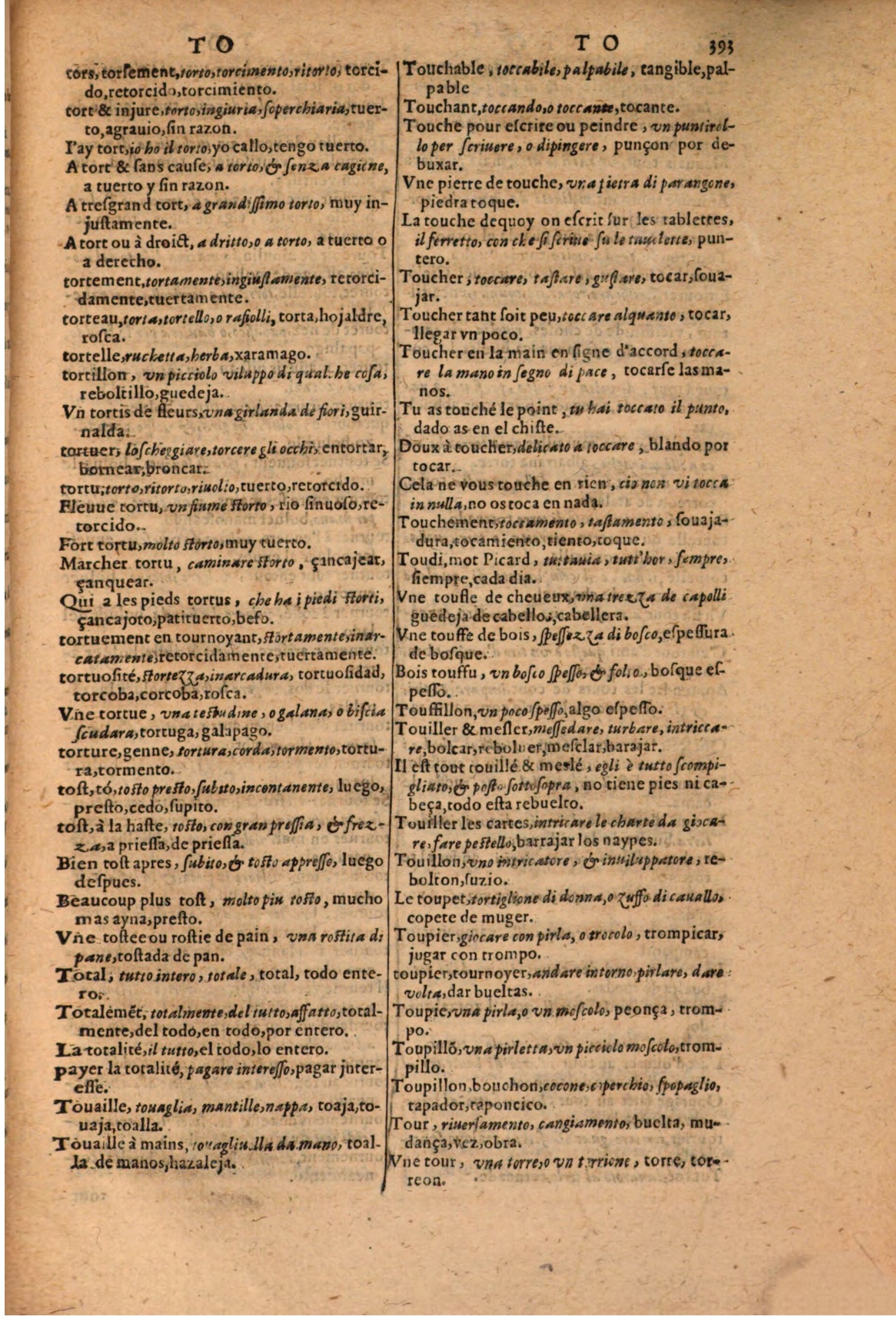1616 - Pierre de la Rovière - Trésor des trois langues (Seconde partie) - BSB Munich