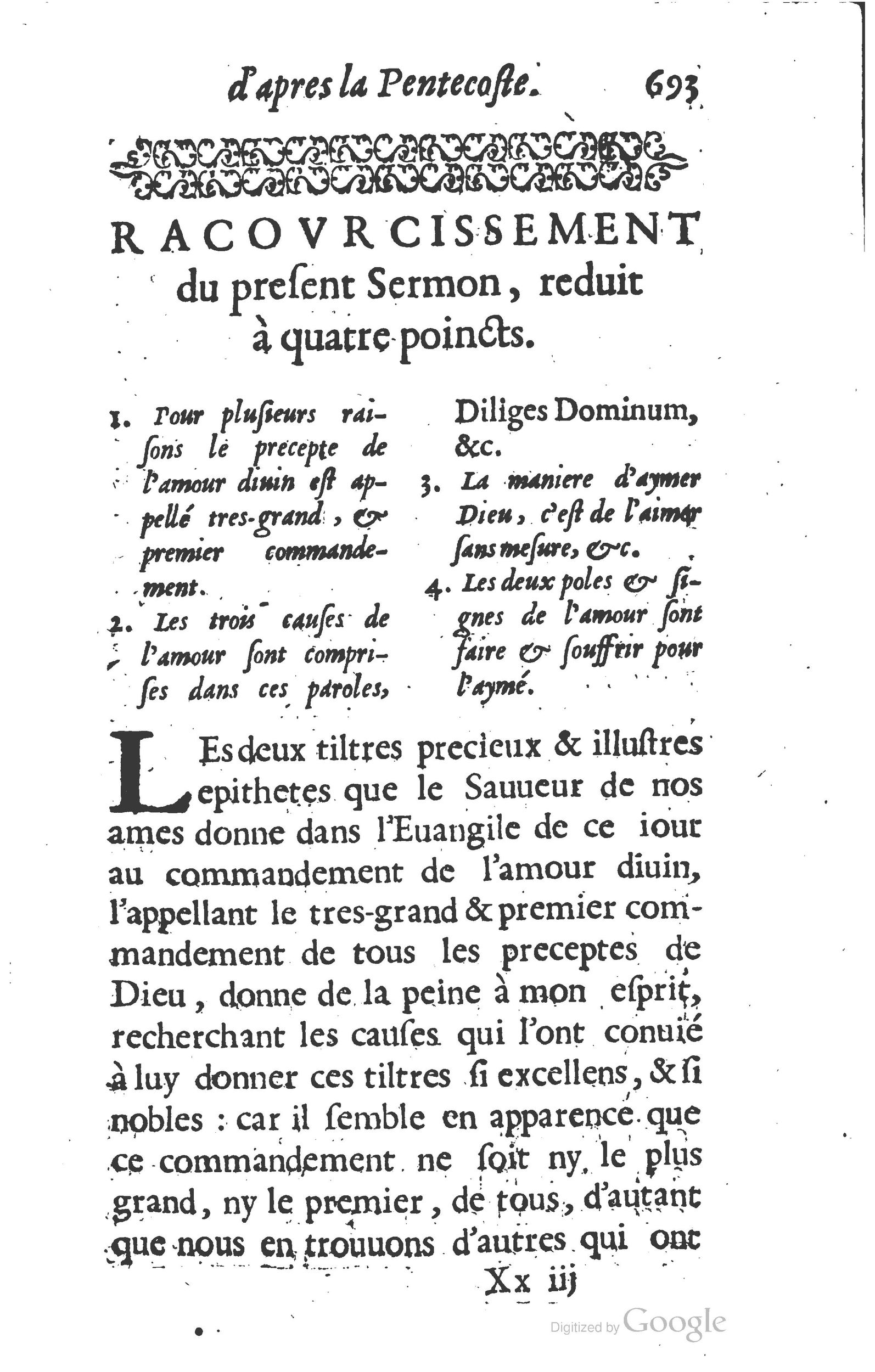 1629 - Manassés de Préaulx - Sermons ou Trésors de la piété chrétienne - BM Lyon