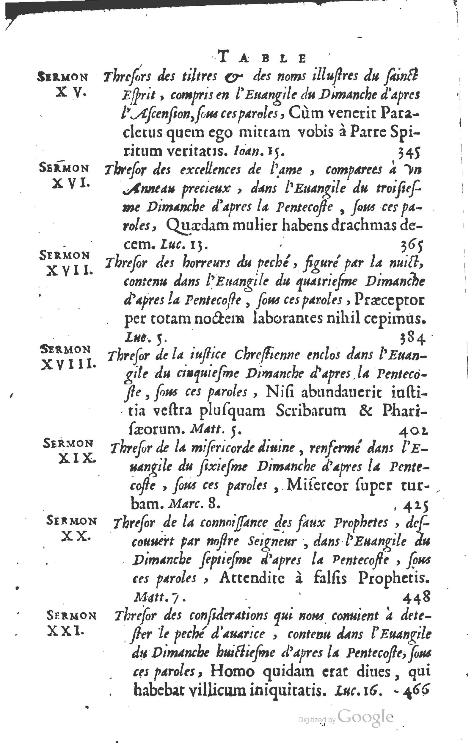 1629 - Manassés de Préaulx - Sermons ou Trésors de la piété chrétienne - BM Lyon