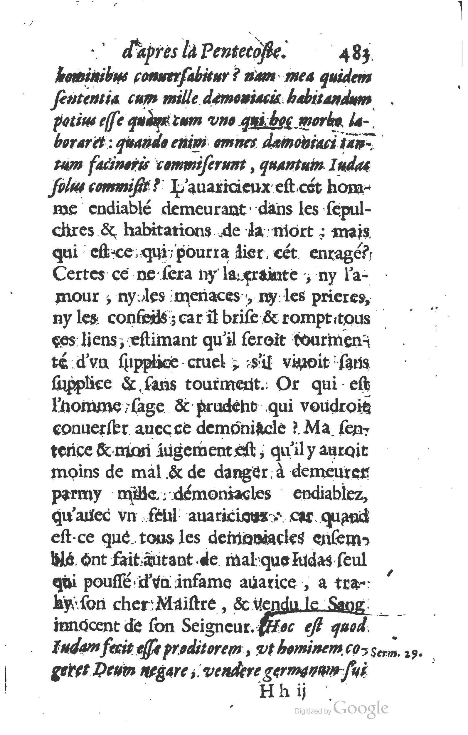 1629 - Manassés de Préaulx - Sermons ou Trésors de la piété chrétienne - BM Lyon