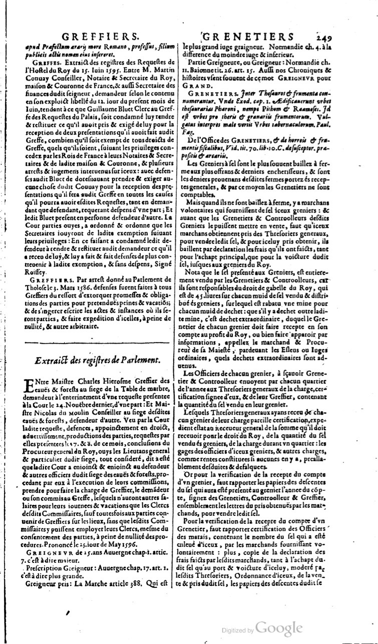 1629 - Veuve Nicolas Buon - Trésor du droit français (21754 T. 2) - BM Lyon
