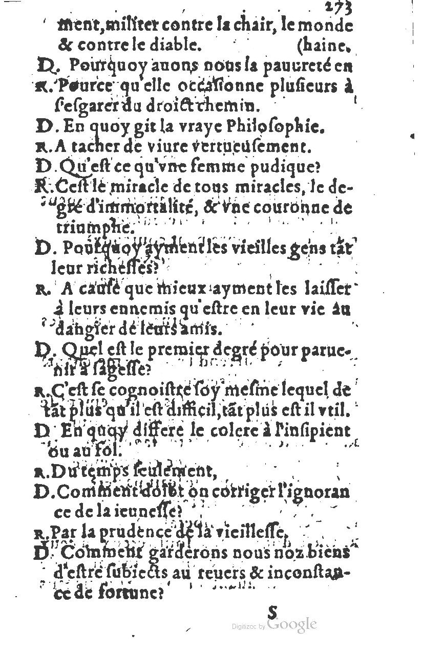 1581 - Nicolas Bonfons  - Trésor des sentences dorées - Princeton