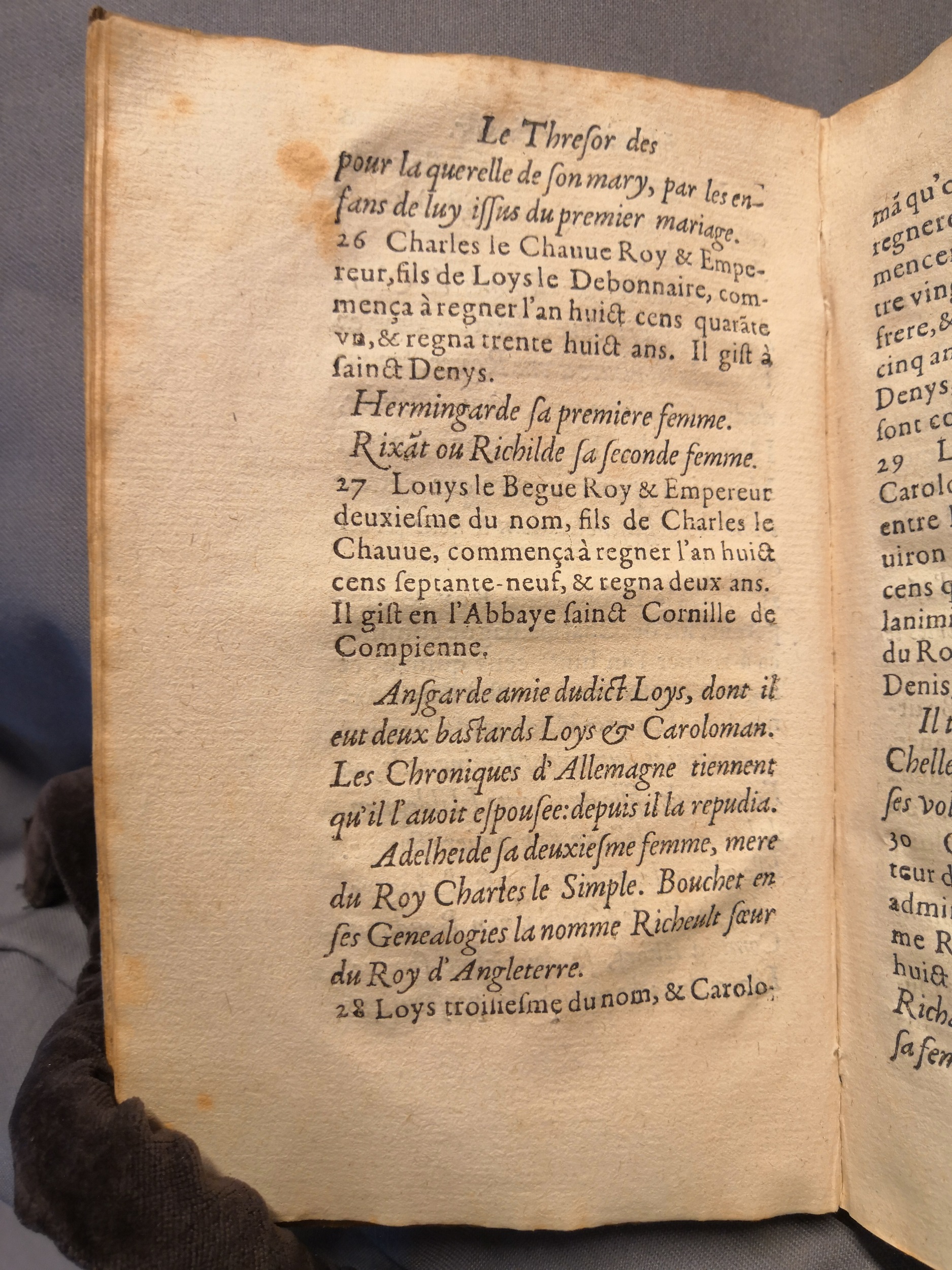 1614 - Jean Corrozet - Trésor des histoires de France - Amsterdam
