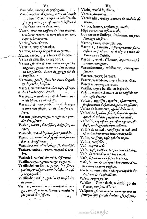 1621 - Adrian Tiffaine - Trésor des deux langues espagnole et française - BM Lyon