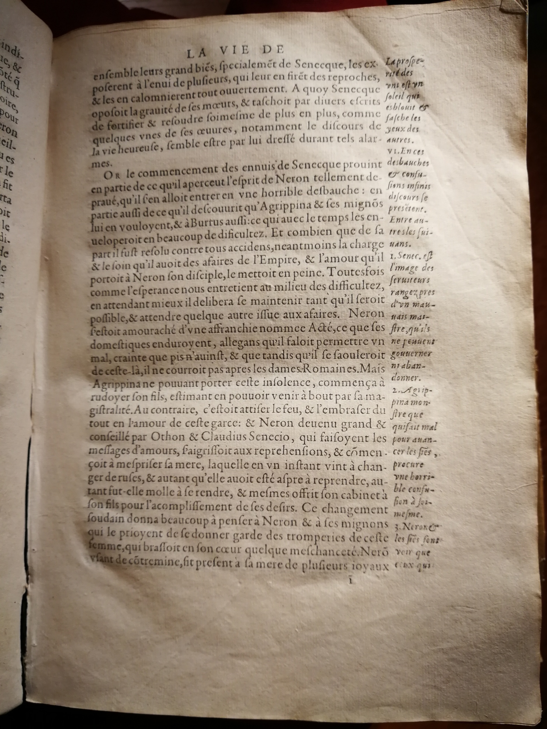 1595 - Jean Houzé - Œuvres morales et mêlées de Sénèque, Trésor de philosophie morale - T. 1 - BnF