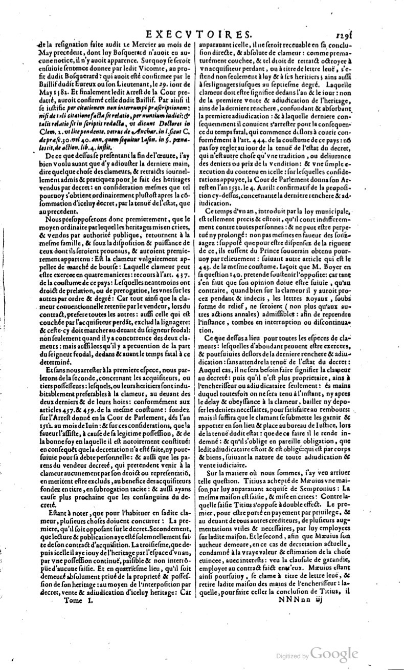 1629 - Veuve Nicolas Buon - Trésor du droit français (21754 T. 1) - BM Lyon