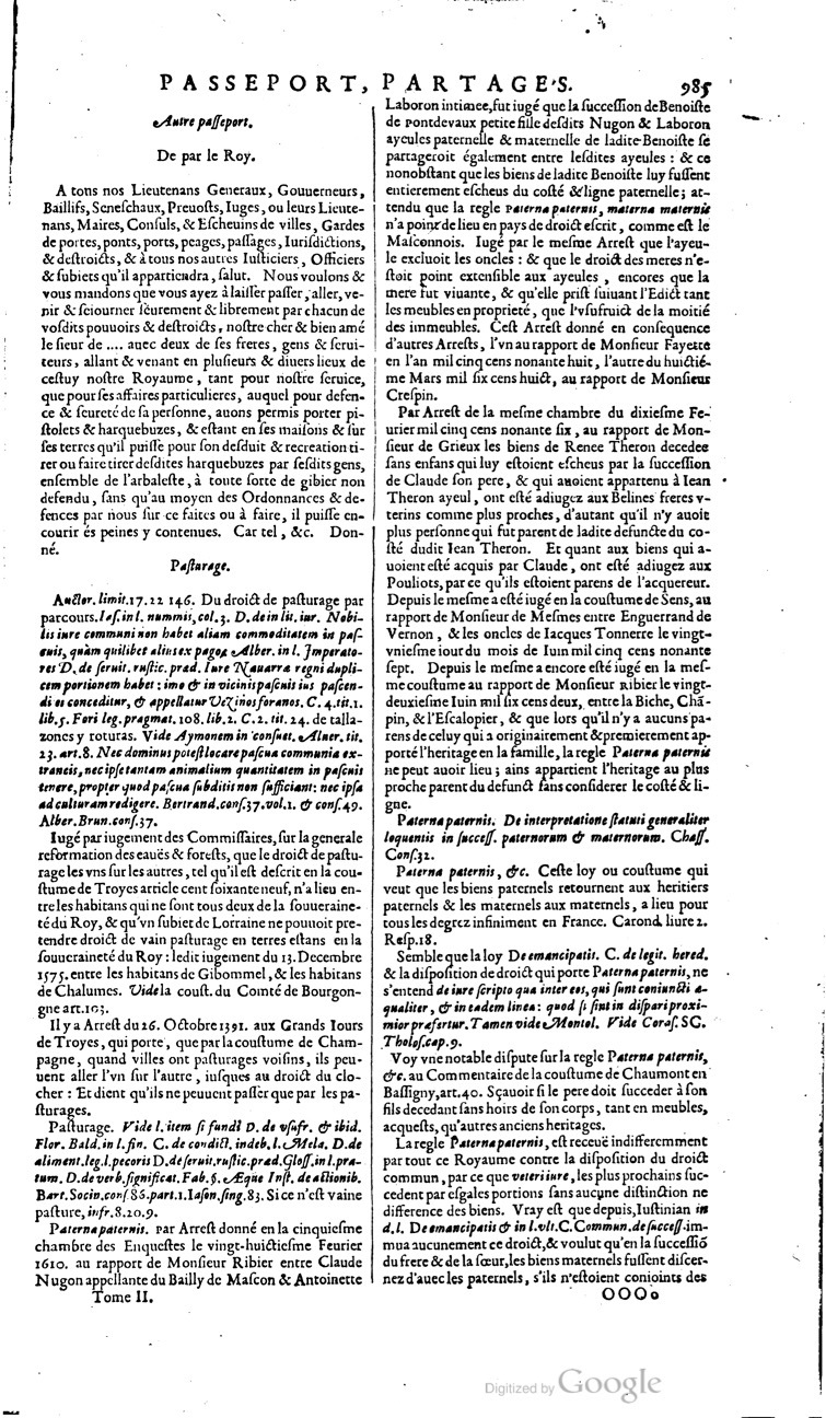 1629 - Veuve Nicolas Buon - Trésor du droit français (21754 T. 2) - BM Lyon