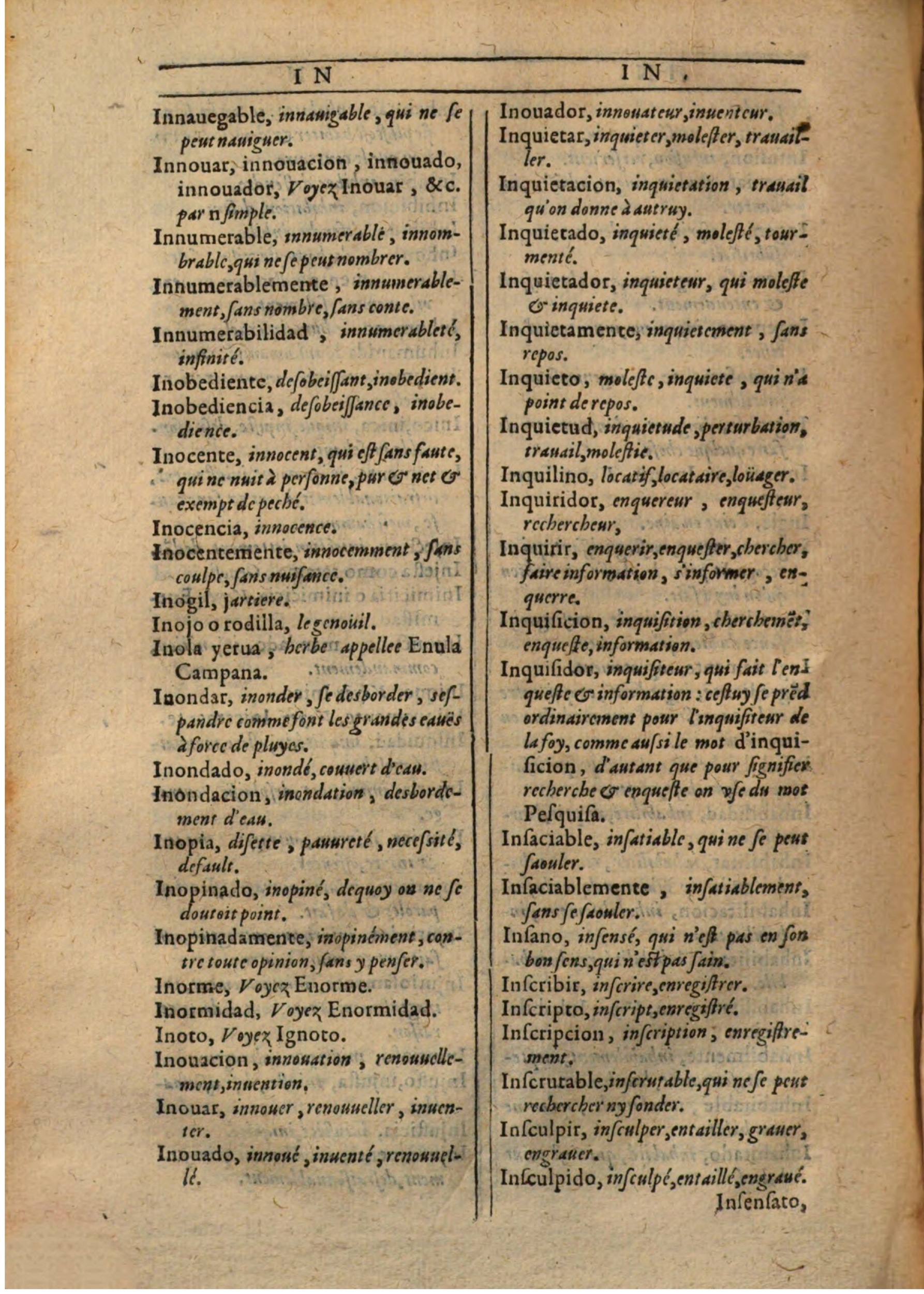1607 - Marc Orry - Trésor des deux langues espagnole et française (Première partie) - BSB Munich 1607 - Marc Orry - Trésor des deux langues espagnole et française (Première partie) - BSB Munich