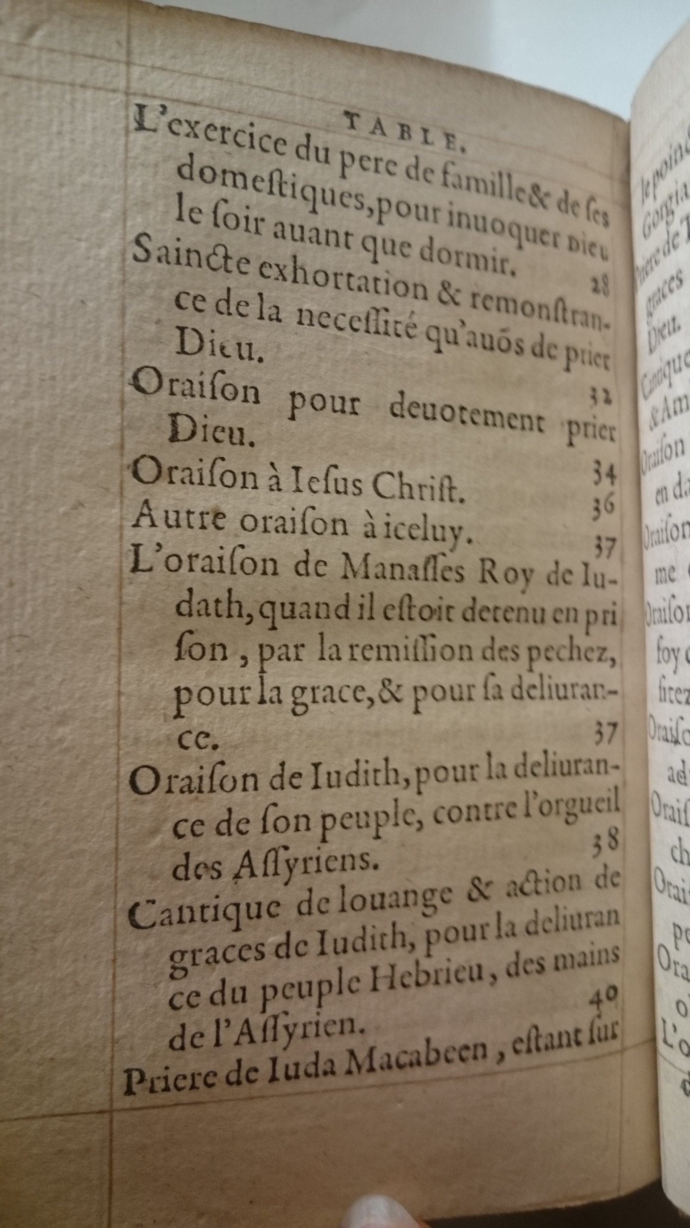 1585 - Guillaume Auvray - Trésor des prières, oraisons et instructions chrétiennes - BnF