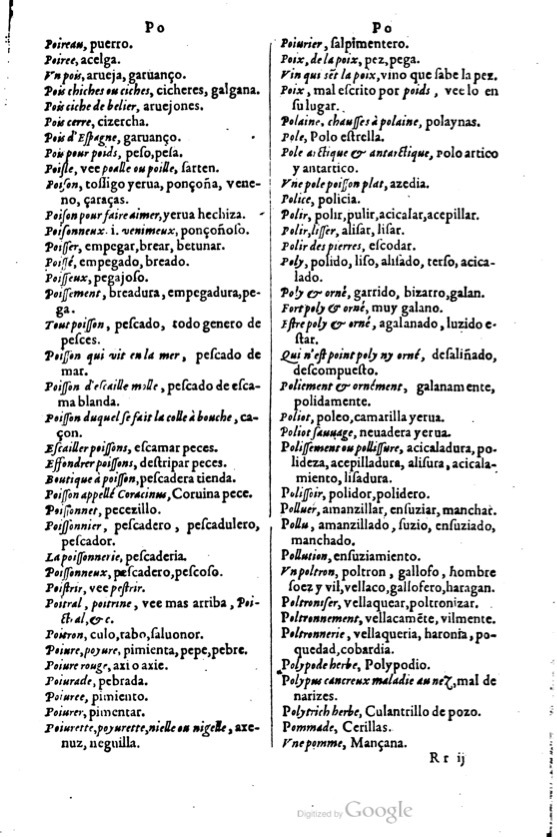 1621 - Adrian Tiffaine - Trésor des deux langues espagnole et française - BM Lyon