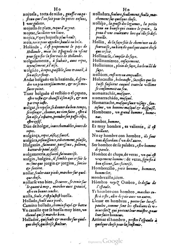 1621 - Adrian Tiffaine - Trésor des deux langues espagnole et française - BM Lyon