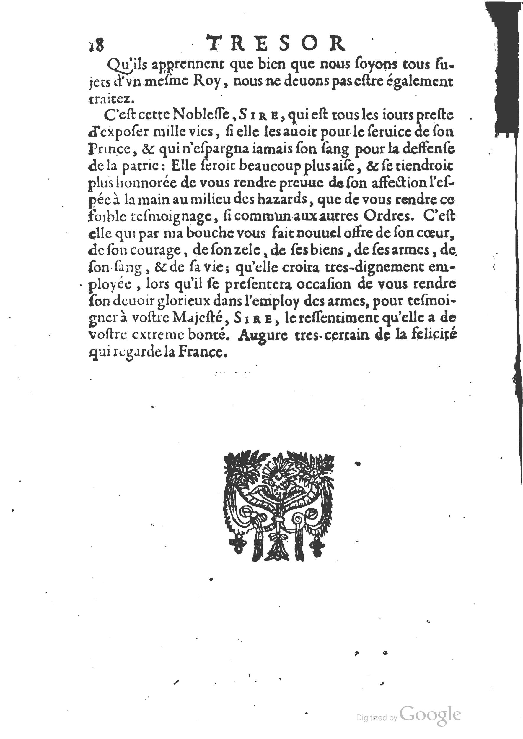 1654 - Michel Bobin - Trésor des harangues, remontrances et oraisons funèbres - BM Lyon