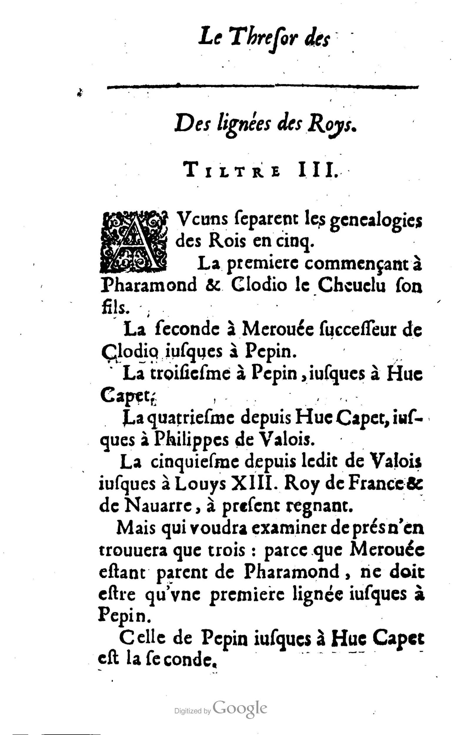1638 - Jean Corrozet - Trésor des histoires de France - BM Lyon