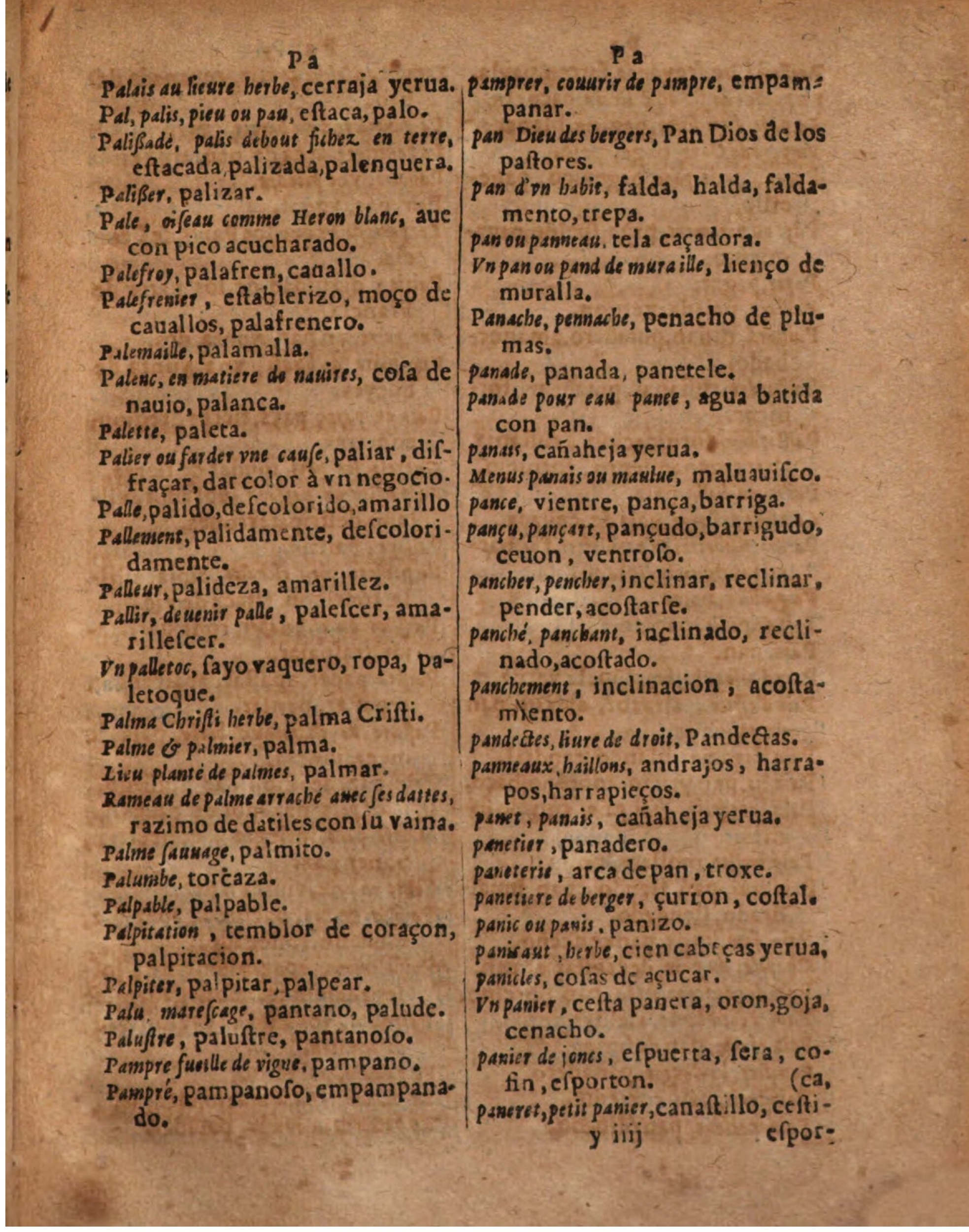 1624 - Hubert Antoine - Trésor des deux langues espagnole et française (Seconde partie) - BSB Munich