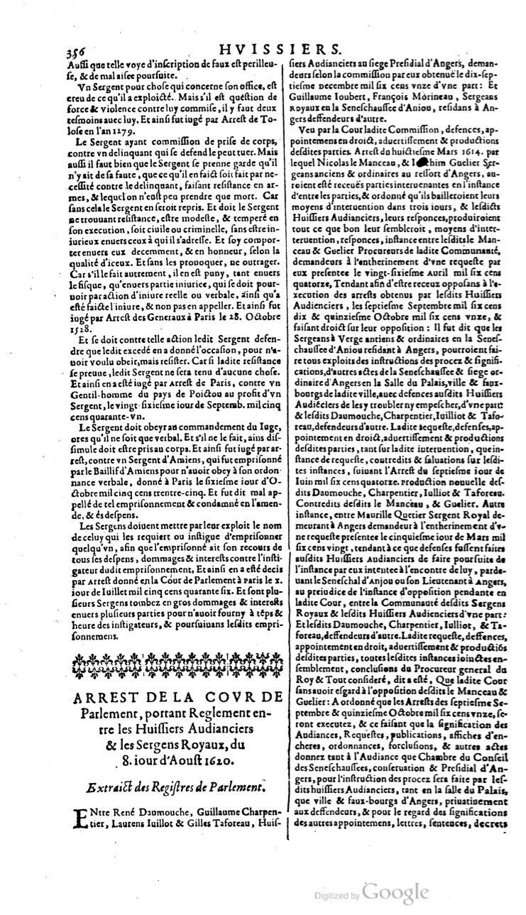 1629 - Veuve Nicolas Buon - Trésor du droit français (21754 T. 2) - BM Lyon
