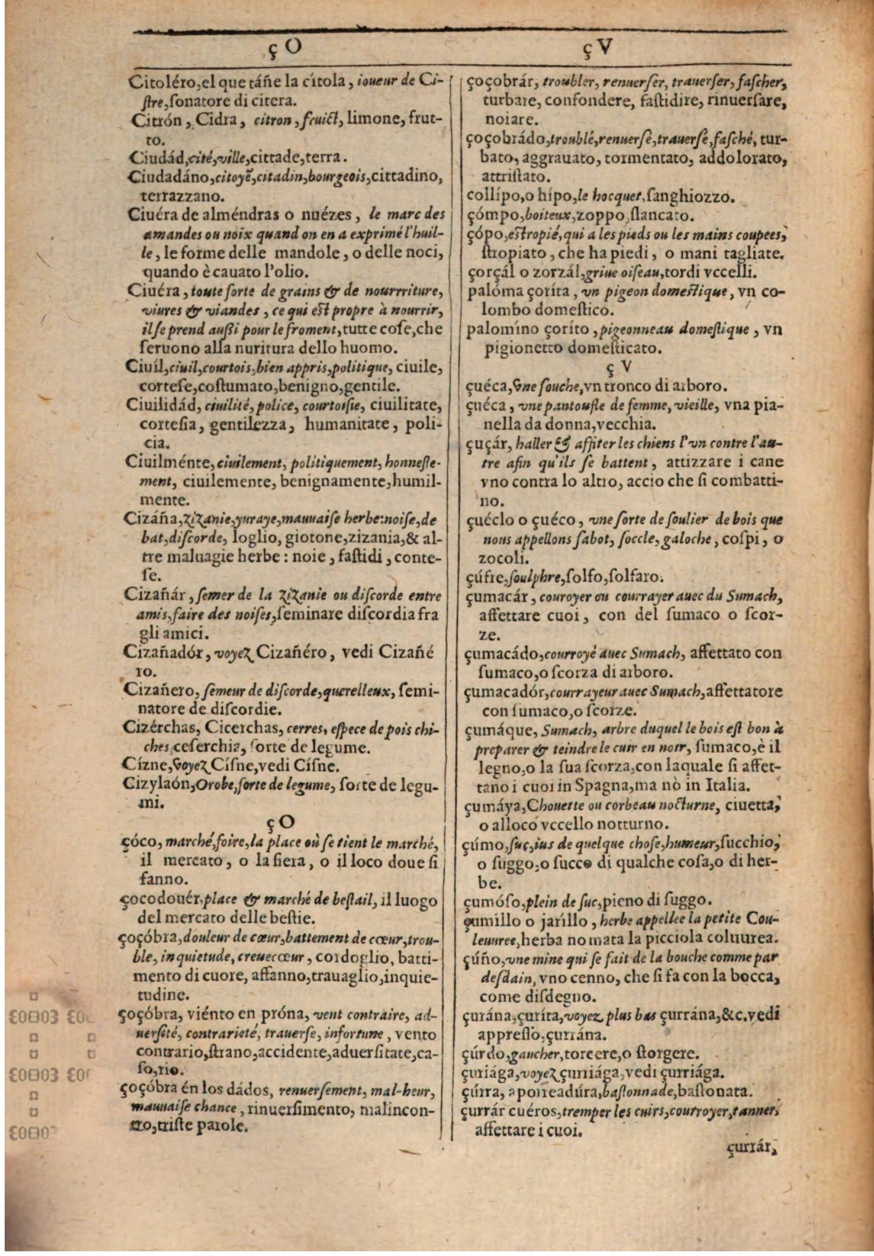1609 - Philippe Albert et Alexandre Pernet - Trésor des trois langues française, italienne et espagnole (Première partie) - BSB Munich 1609 - Philippe Albert et Alexandre Pernet - Trésor des trois langues française, italienne et espagnole (Première partie) - BSB Munich