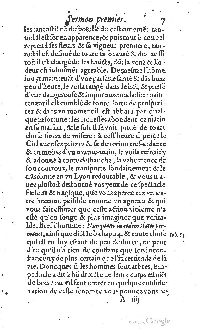 1607 - Nicolas Du Fossé - Trésor quadragésimal - T 01 - BM Lyon