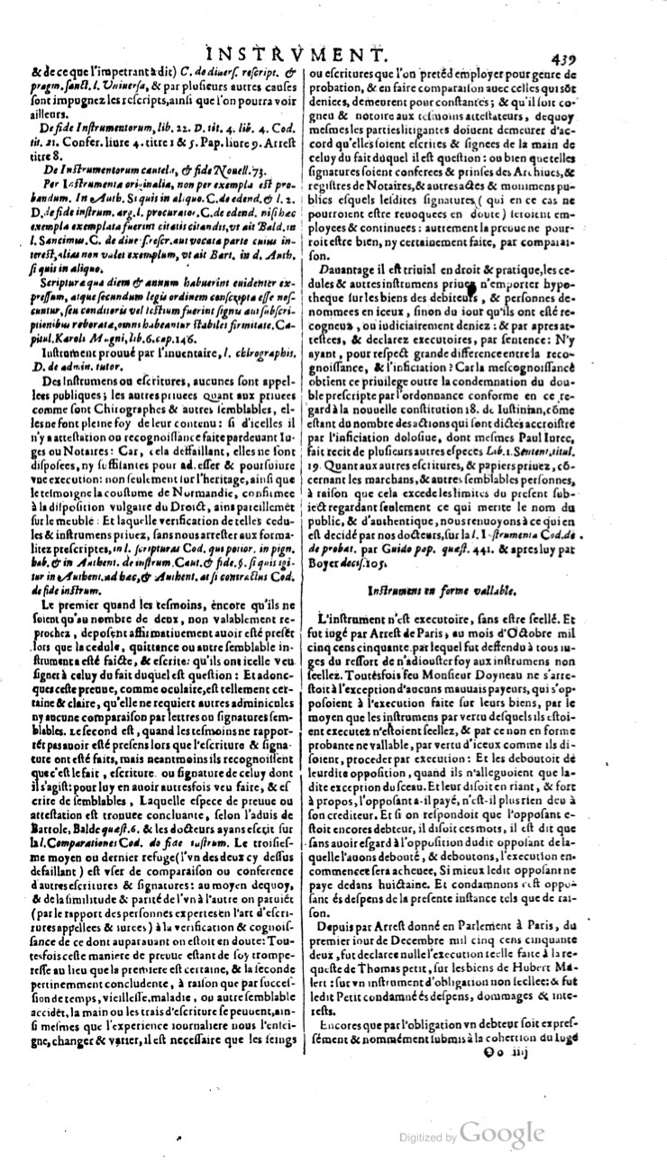 1629 - Veuve Nicolas Buon - Trésor du droit français (21754 T. 2) - BM Lyon