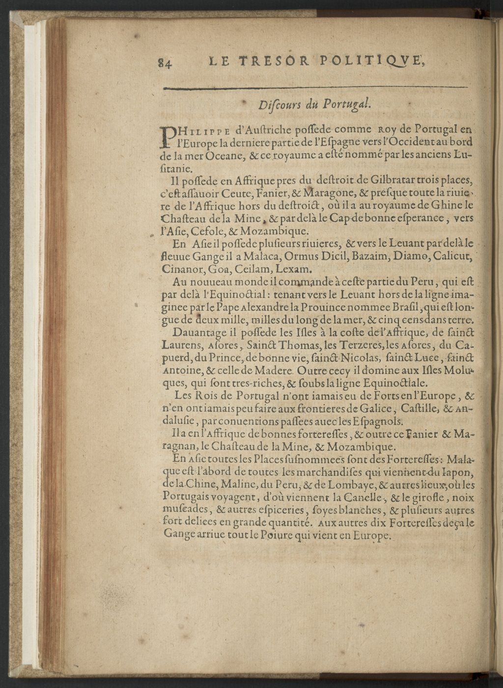 1608 - Nicolas Du Fossé - Trésor politique - BnF Tolbiac